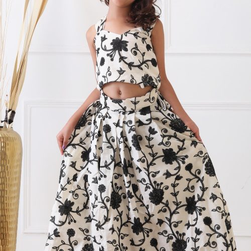 Black Resham Embriodered Lehenga